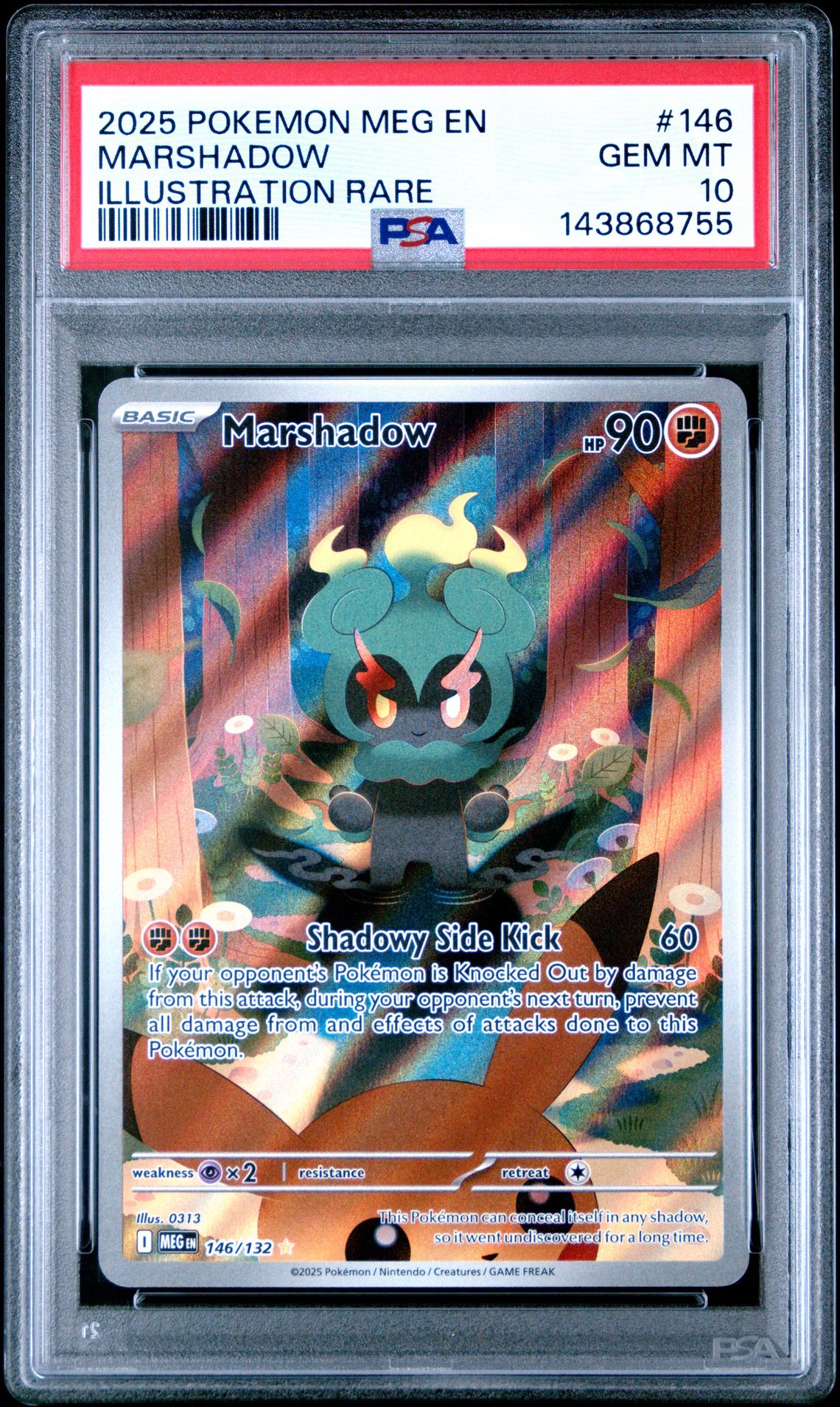 2025 Pokemon POKEMON MEG EN-MEGA EVOLUTION ILLUSTRATION RARE #146 Marshadow front
