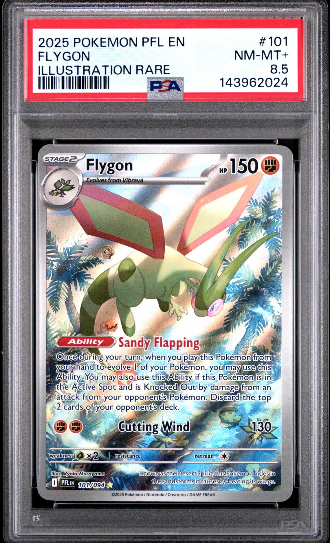 2025 Pokemon POKEMON PFL EN-PHANTASMAL FLAMES ILLUSTRATION RARE #101 Flygon front