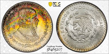 1963-Mo Peso KM-459 MS66