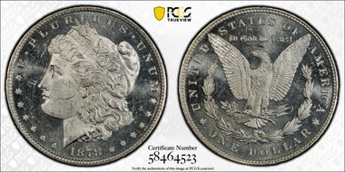1878 7TF $1 Reverse of 1879 MS63PL
