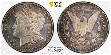 1886 $1 MS62