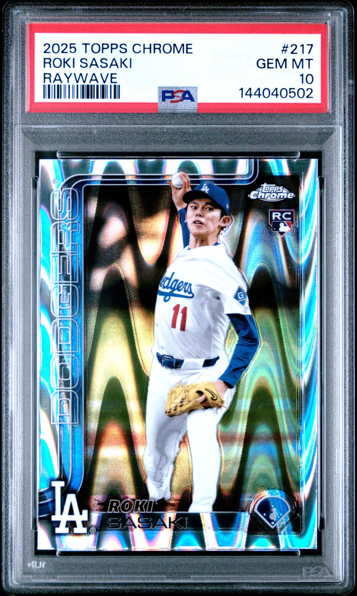 2025 Topps TOPPS CHROME RAYWAVE #217 Roki Sasaki front