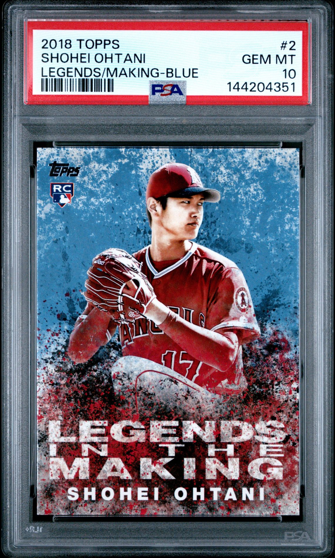 2018 Topps LEGENDS/MAKING-BLUE #2 Shohei Ohtani front