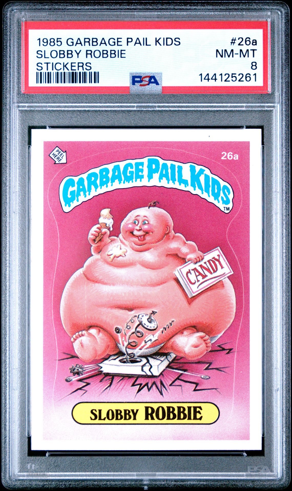 1985 Topps Garbage Pail Kids #26A Slobby Robbie front