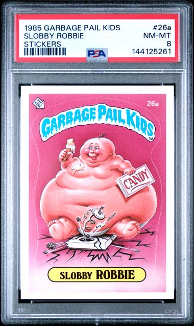1985 Topps Garbage Pail Kids STICKERS #26A Slobby Robbie front