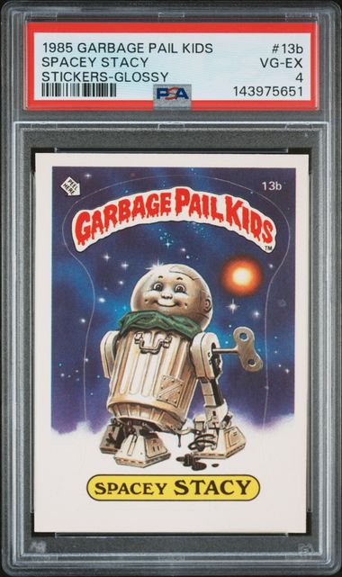 1985 Topps Garbage Pail Kids Series 1 Stickers/Base-Glossy #13B Spacey Stacy front