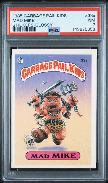1985 Topps Garbage Pail Kids GLOSSY #33A Mad Mike front