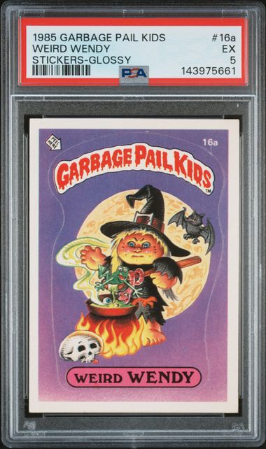 1985 Topps Garbage Pail Kids Series 1 Stickers/Base-Glossy #16A Weird Wendy front