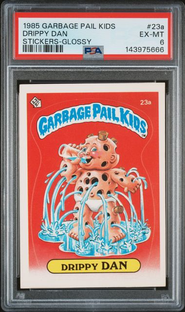 1985 Topps Garbage Pail Kids Series 1 Stickers/Base-Glossy #23A Drippy Dan front