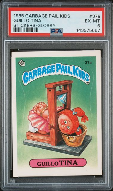 1985 Topps Garbage Pail Kids Series 1 Stickers/Base-Glossy #37A Guillo Tina front
