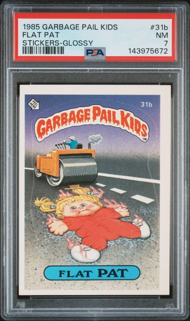 1985 Topps GARBAGE PAIL KIDS STICKERS GLOSSY #31B Flat Pat front