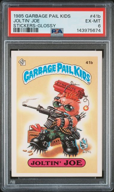 1985 Topps Garbage Pail Kids Series 1 Stickers/Base-Glossy #41B Joltin' Joe front