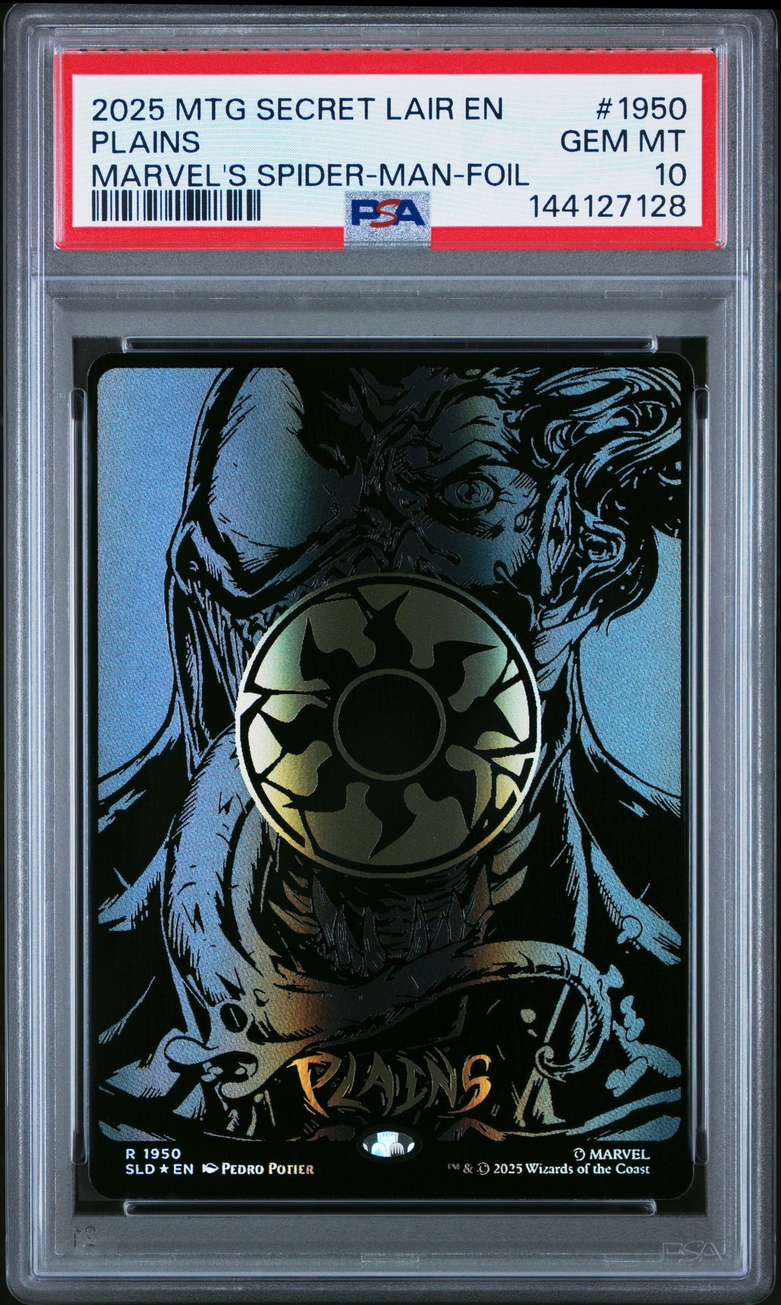 2025 MTG MAGIC THE GATHERING SECRET LAIR DROP MARVEL'S SPIDER-MAN-FOIL #1950 Plains front