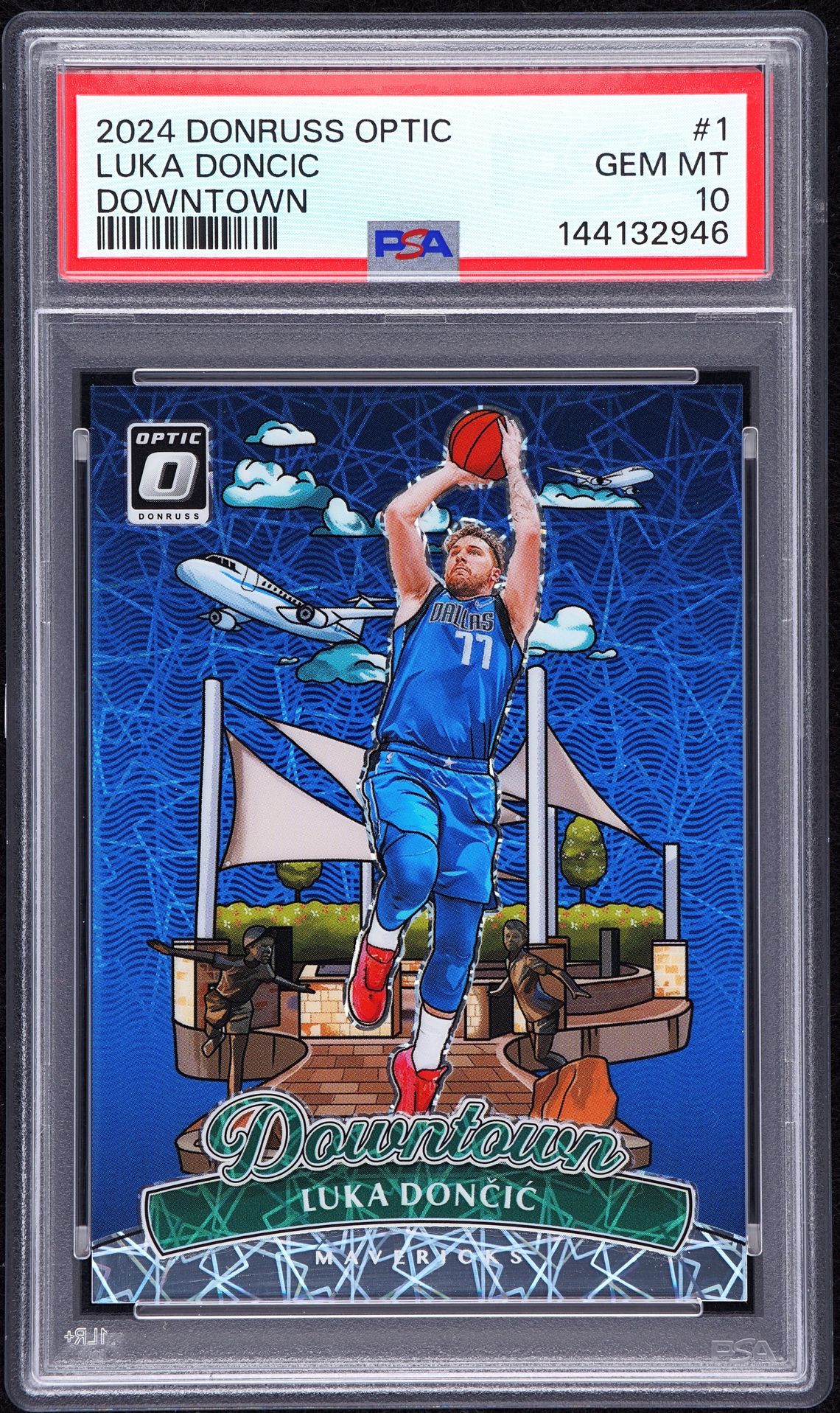 2024 Panini PANINI DONRUSS OPTIC DOWNTOWN #1 Luka Doncic front