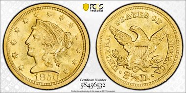 1850-O $2.50 MS63