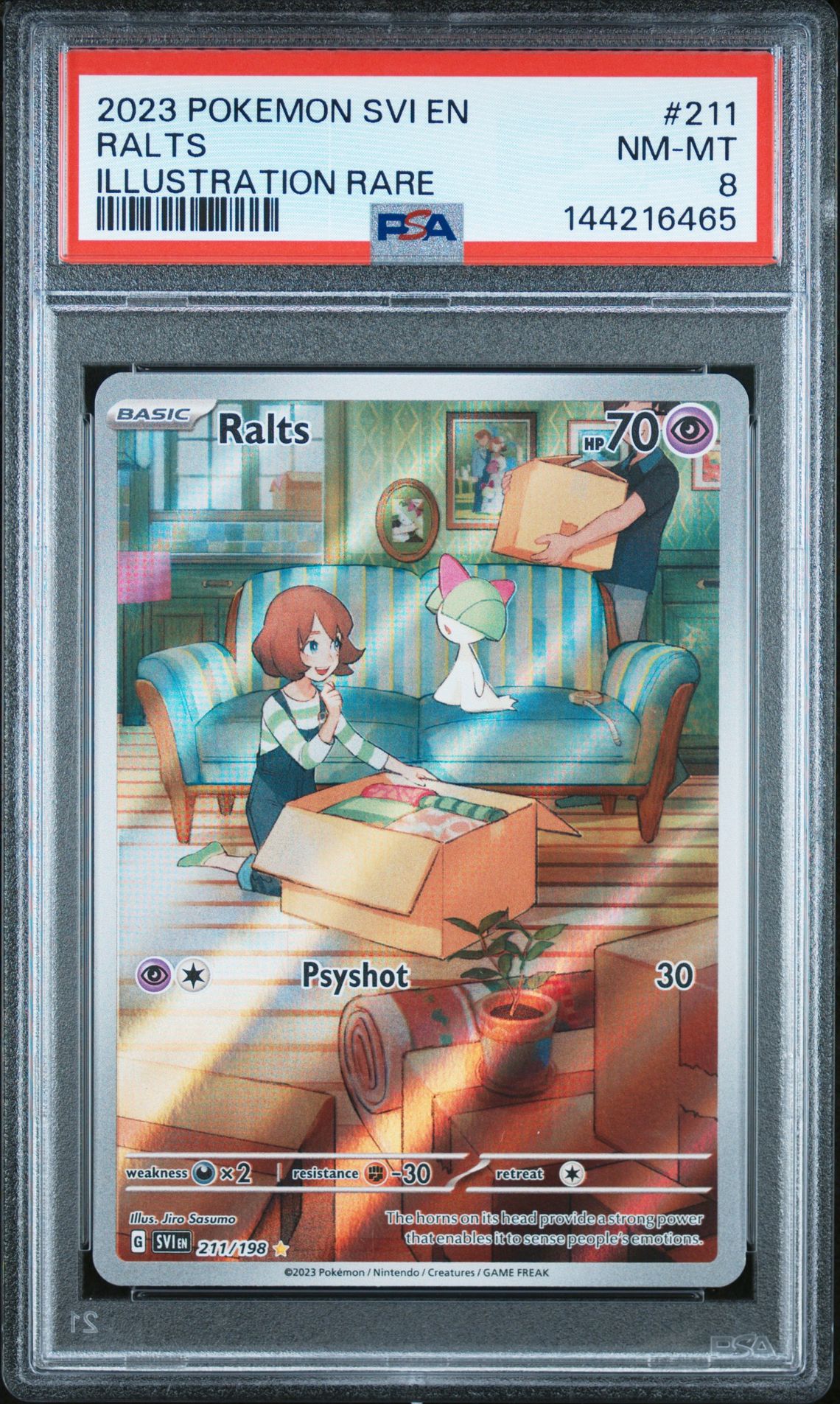 2023 Pokemon Svi En-Scarlet & Violet Ralts #211 (Illustration Rare) Nm-Mt 8 front