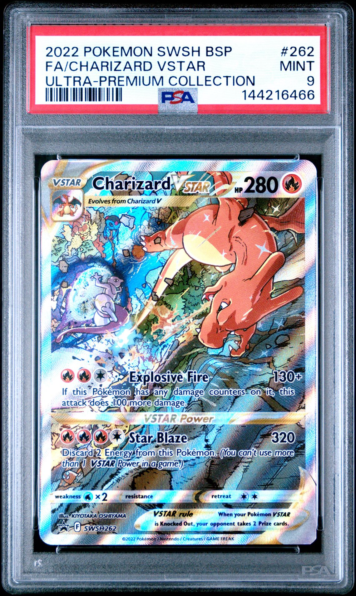 2022 Pokemon Swsh Black Star Promo Fa/Charizard Vstar #262 (Ultra-Premium Collection) Mint 9 front