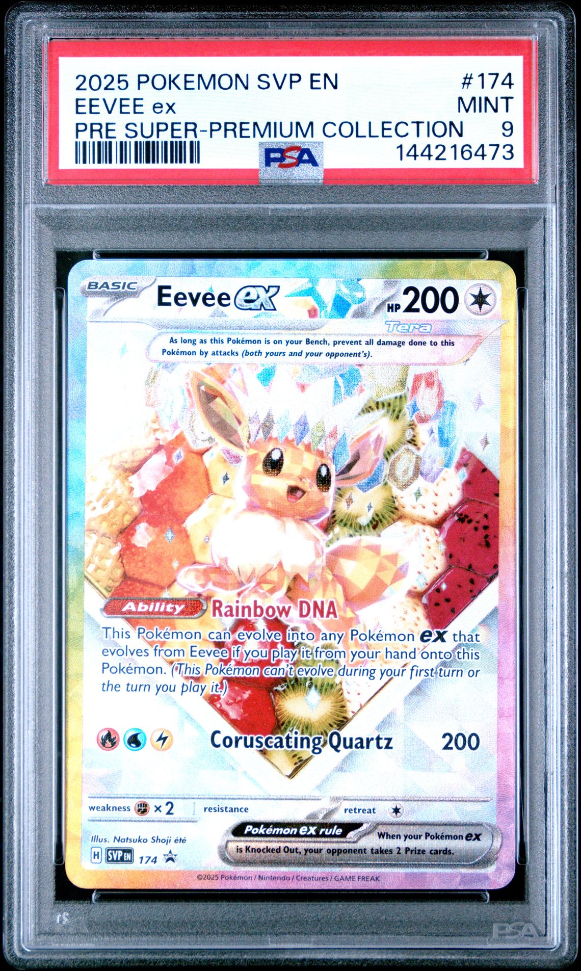 2025 Pokemon Svp En-Sv Black Star Promo Eevee Ex #174 (Pre Super-Premium Collection) Mint 9 front