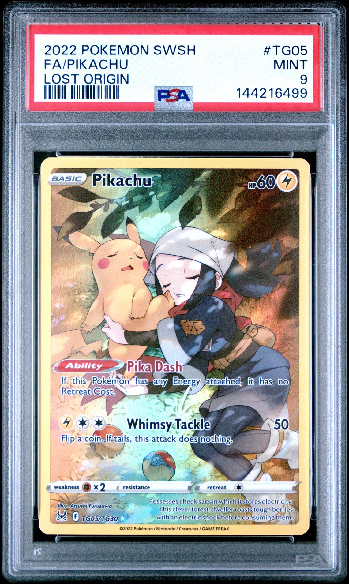 2022 Pokemon Sword & Shield Lost Origin Fa/Pikachu #Tg05 (Lost Origin) Mint 9 front