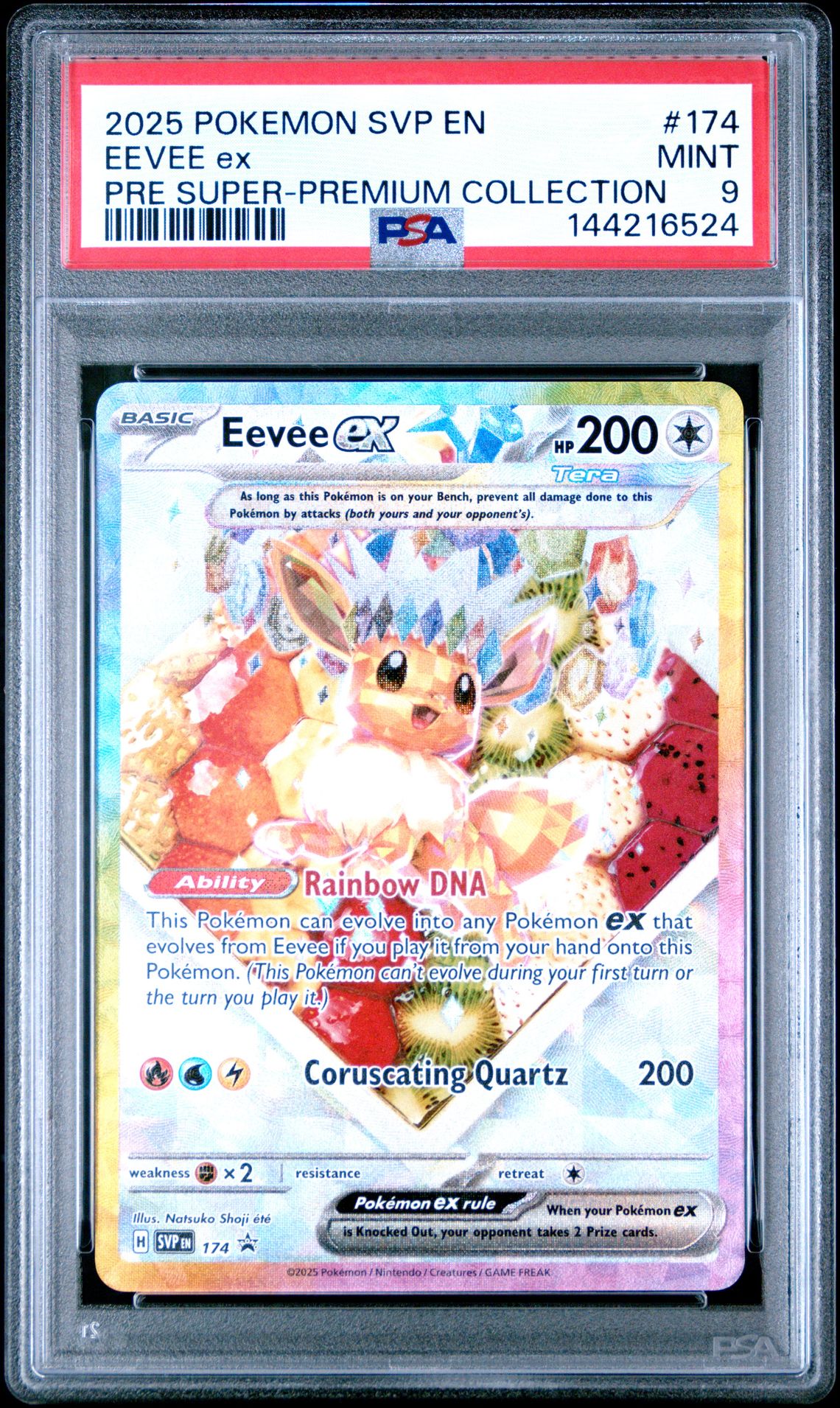 2025 Pokemon Svp En-Sv Black Star Promo Eevee Ex #174 (Pre Super-Premium Collection) Mint 9 front