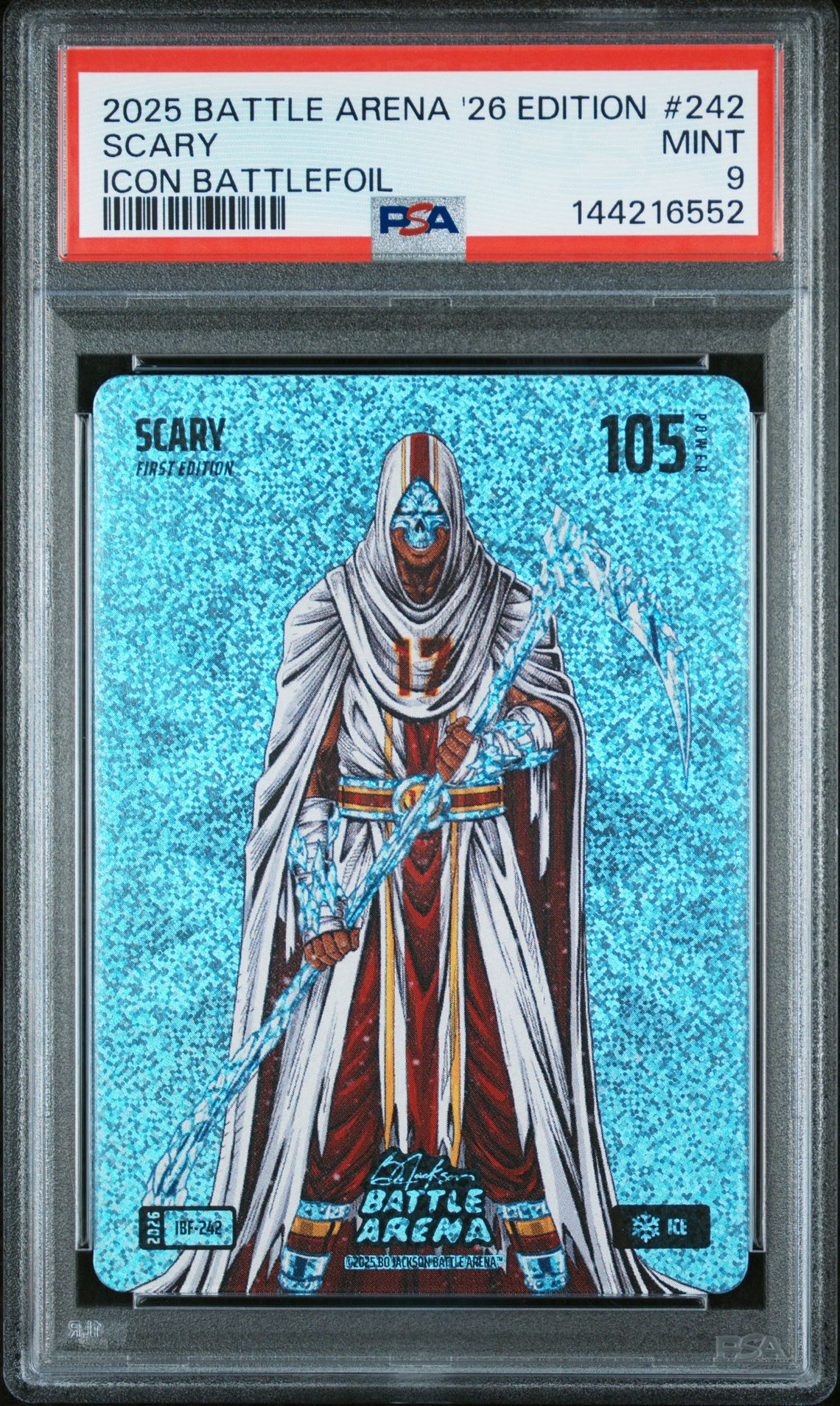 2025 Bo Jackson Battle Arena 2026 Edition Icon Battlefoil Scary #242 Mint 9 front