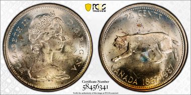 1967 25C 0.800 Ag MS64