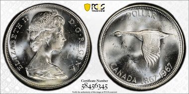 1967 S$1 MS63