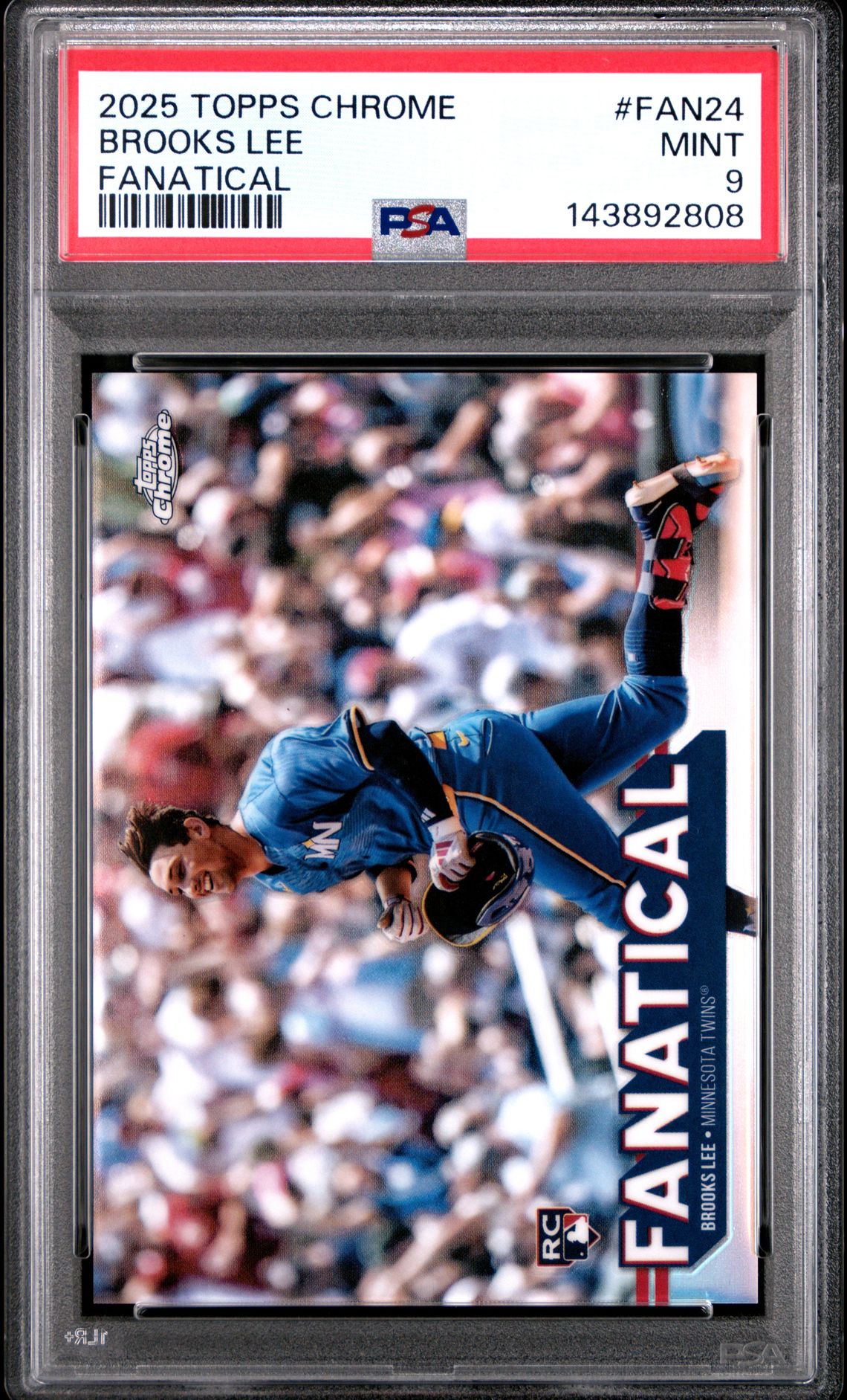 2025 Topps Chrome Fanatical Brooks Lee #Fan24 Mint 9 front