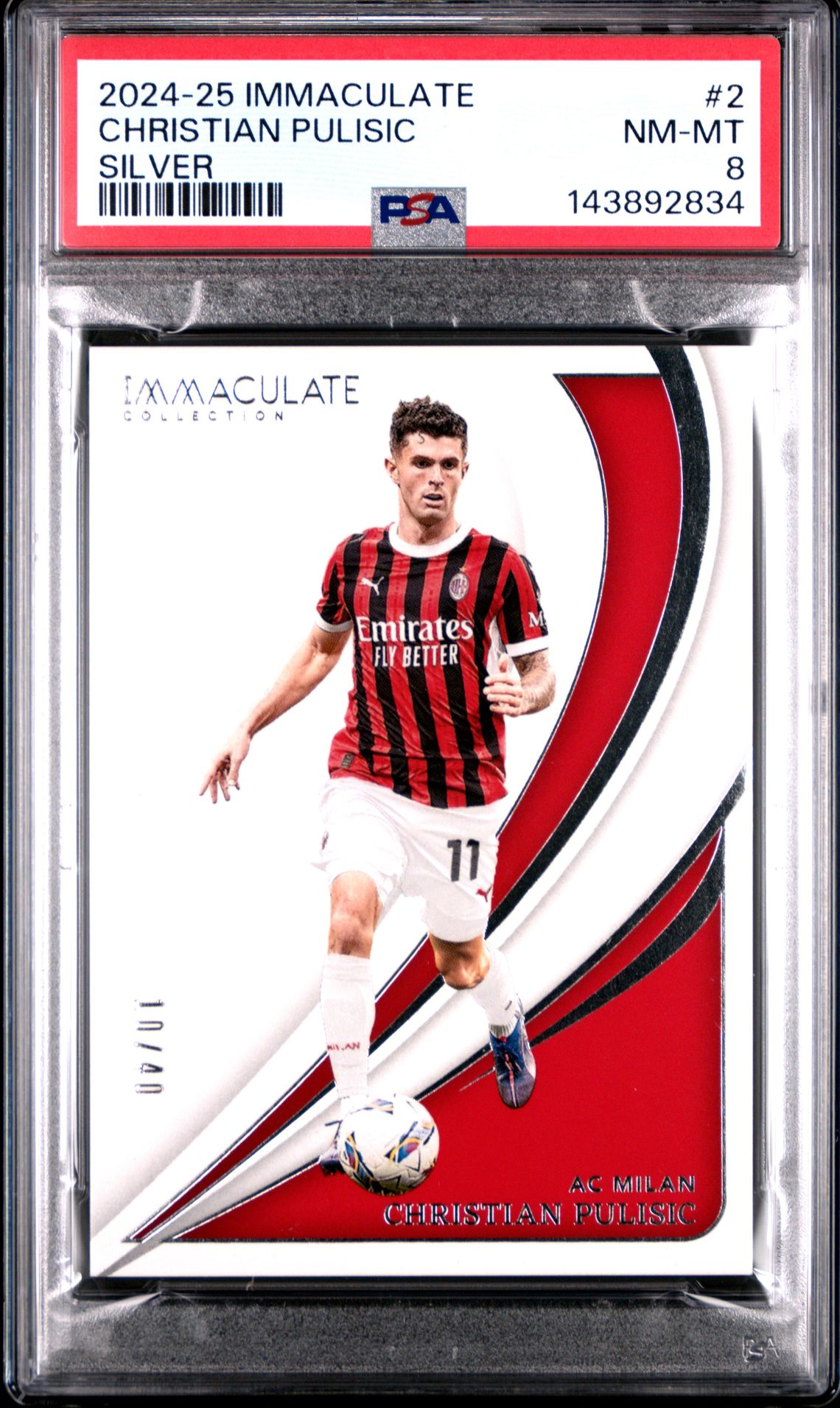 2024-25 Panini Immaculate Collection Christian Pulisic #2 (Silver) Nm-Mt 8 front