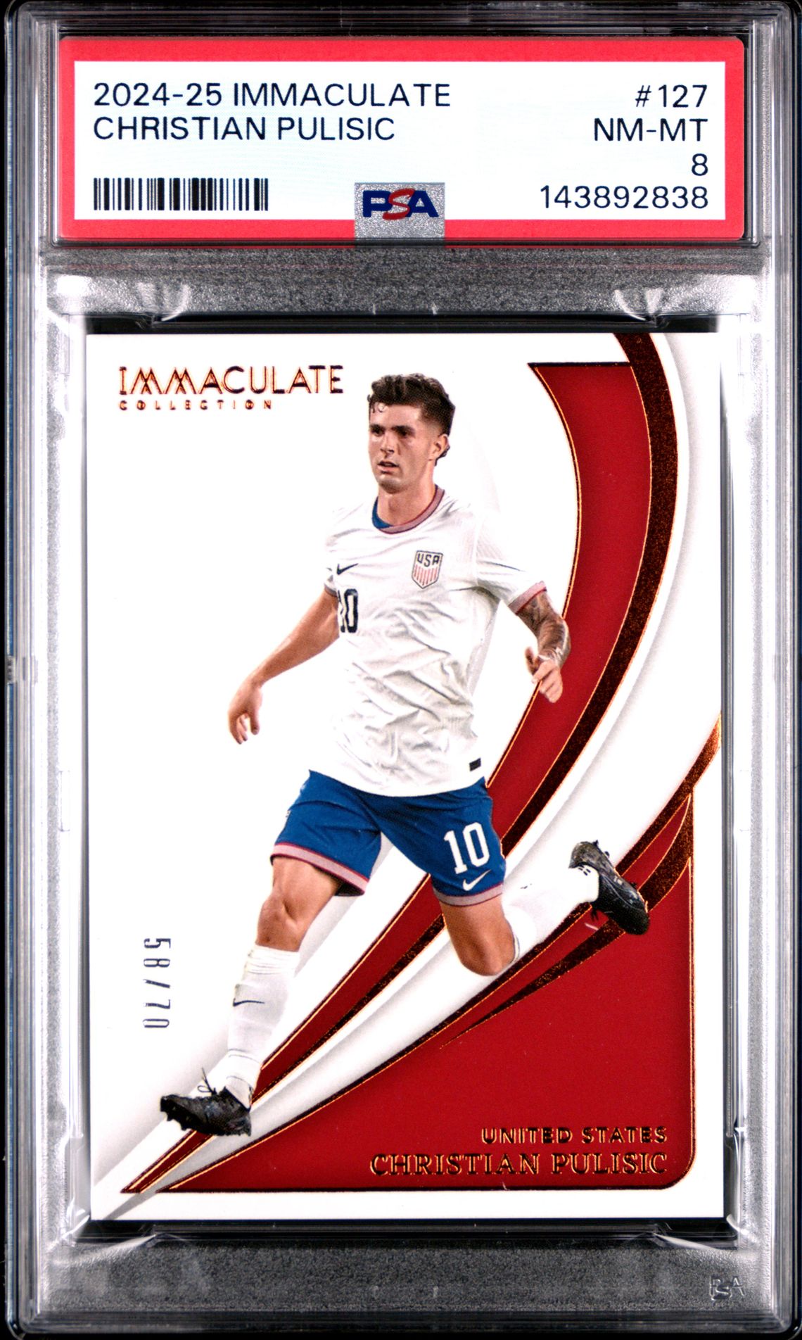 2024-25 Panini Immaculate Collection Christian Pulisic #127 Nm-Mt 8 front