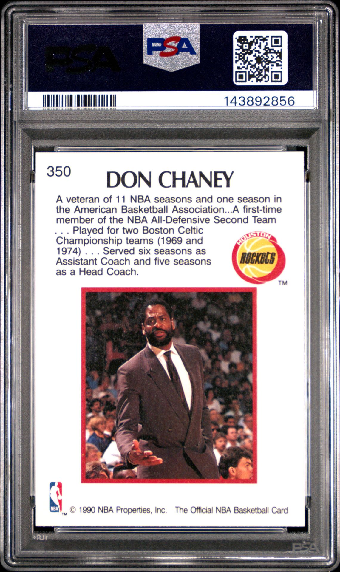 1990 Hoops Don Chaney #350 Nm 7 back