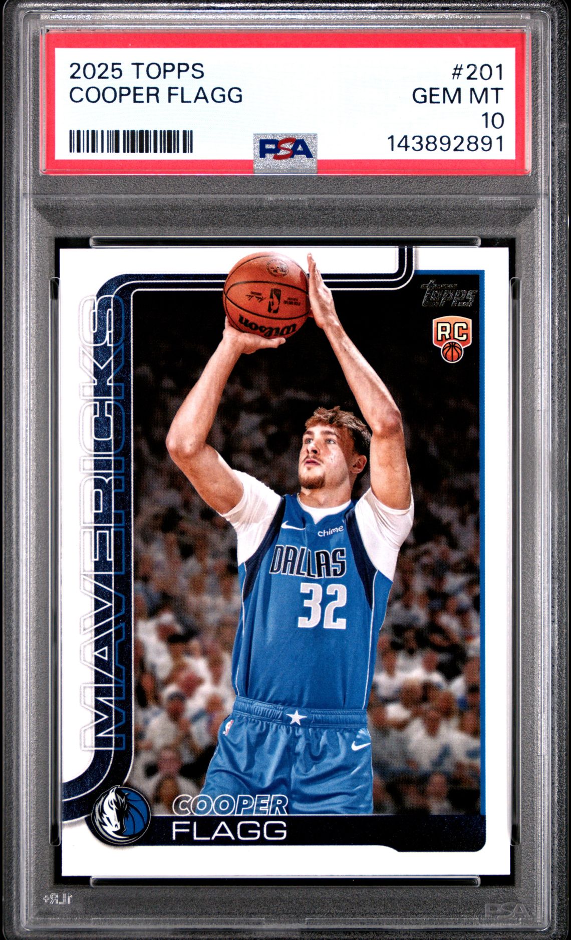 2025 Topps Cooper Flagg #201 Gem Mt 10 front