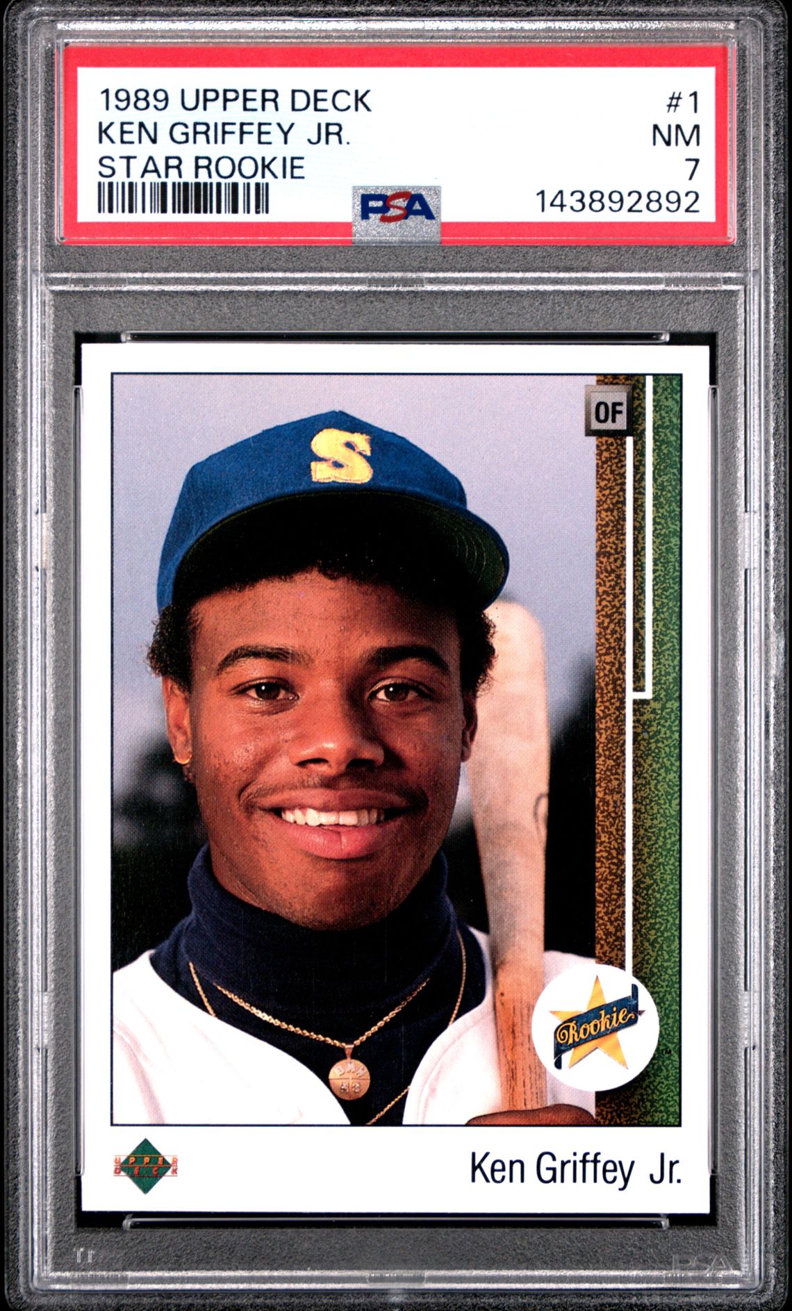 1989 Upper Deck Ken Griffey Jr. #1 (Star Rookie) Nm 7 front