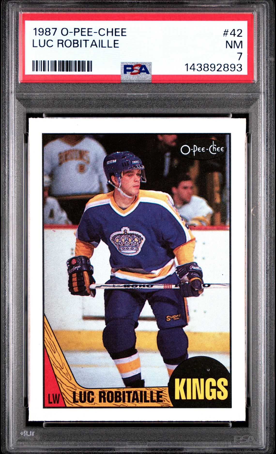 1987 O-Pee-Chee Luc Robitaille #42 Nm 7 front