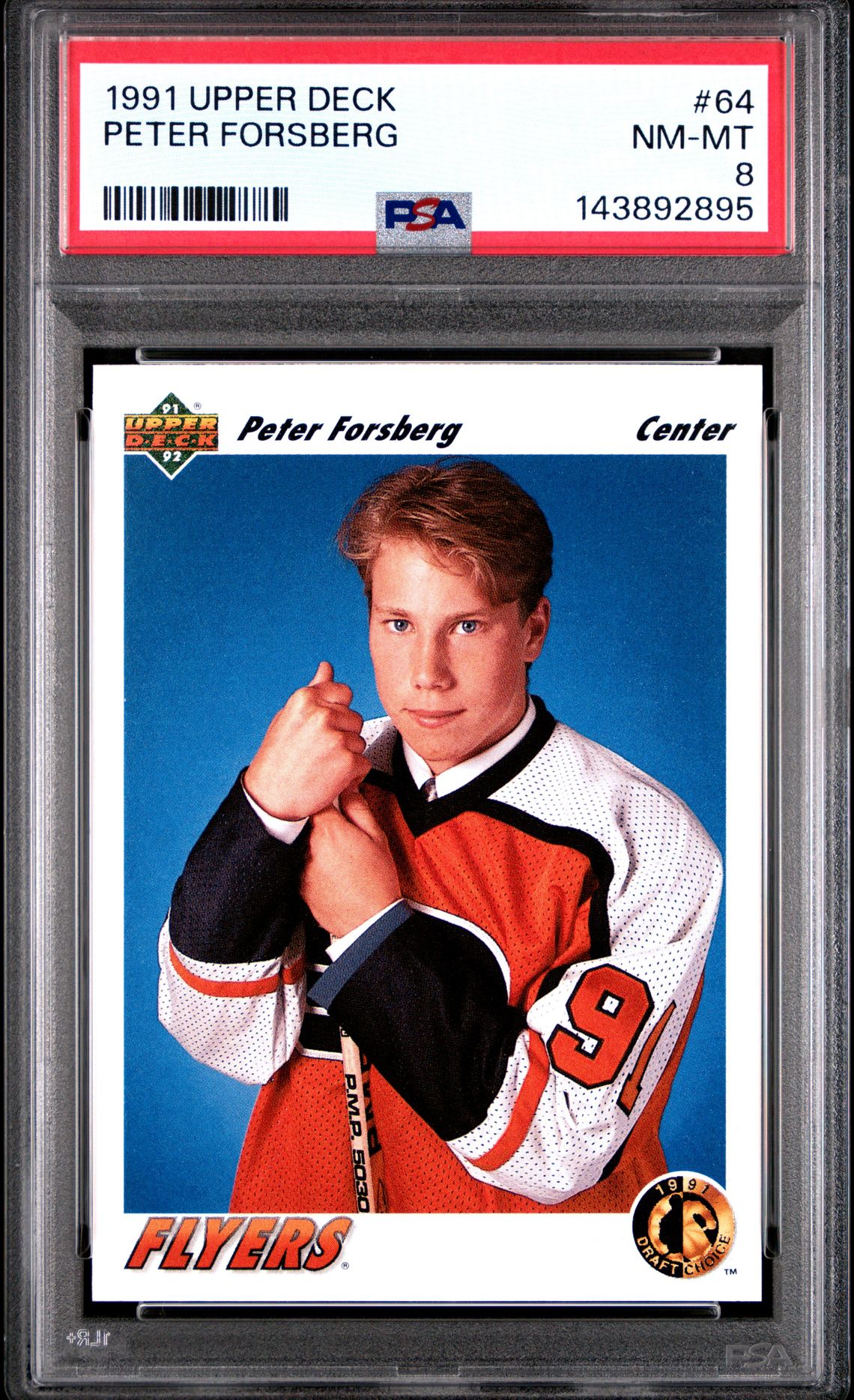 1991 Upper Deck Peter Forsberg #64 Nm-Mt 8 front