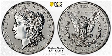 2025-S $1 Morgan Dollar Rev PR Two-Coin Reverse Proof Set First Strike PR69