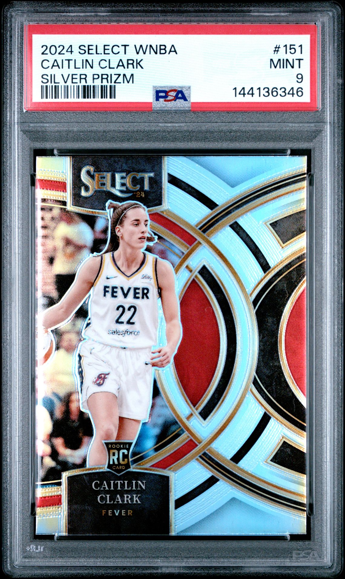 2024 Panini Select Wnba Caitlin Clark #151 (Silver Prizm) Mint 9 front