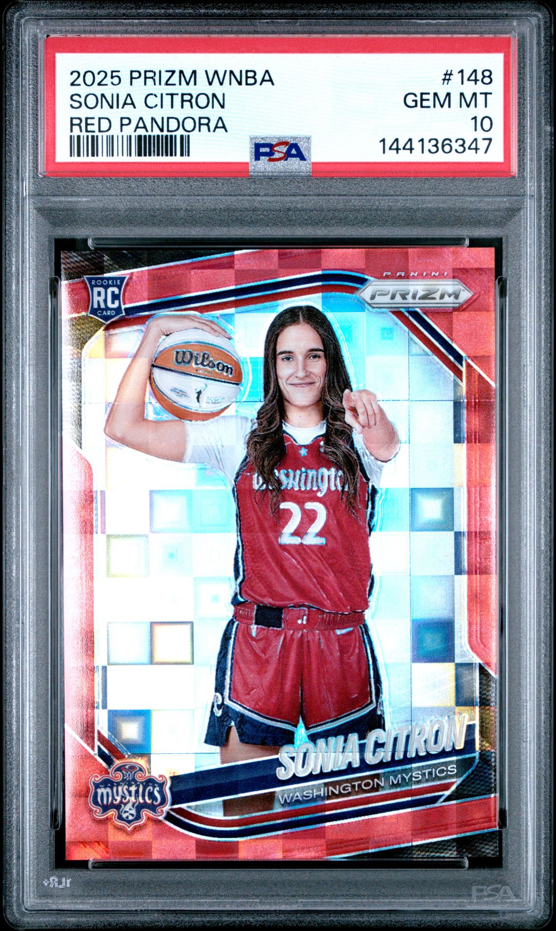 2025 Panini Prizm Wnba Sonia Citron #148 (Red Pandora) Gem Mt 10 front