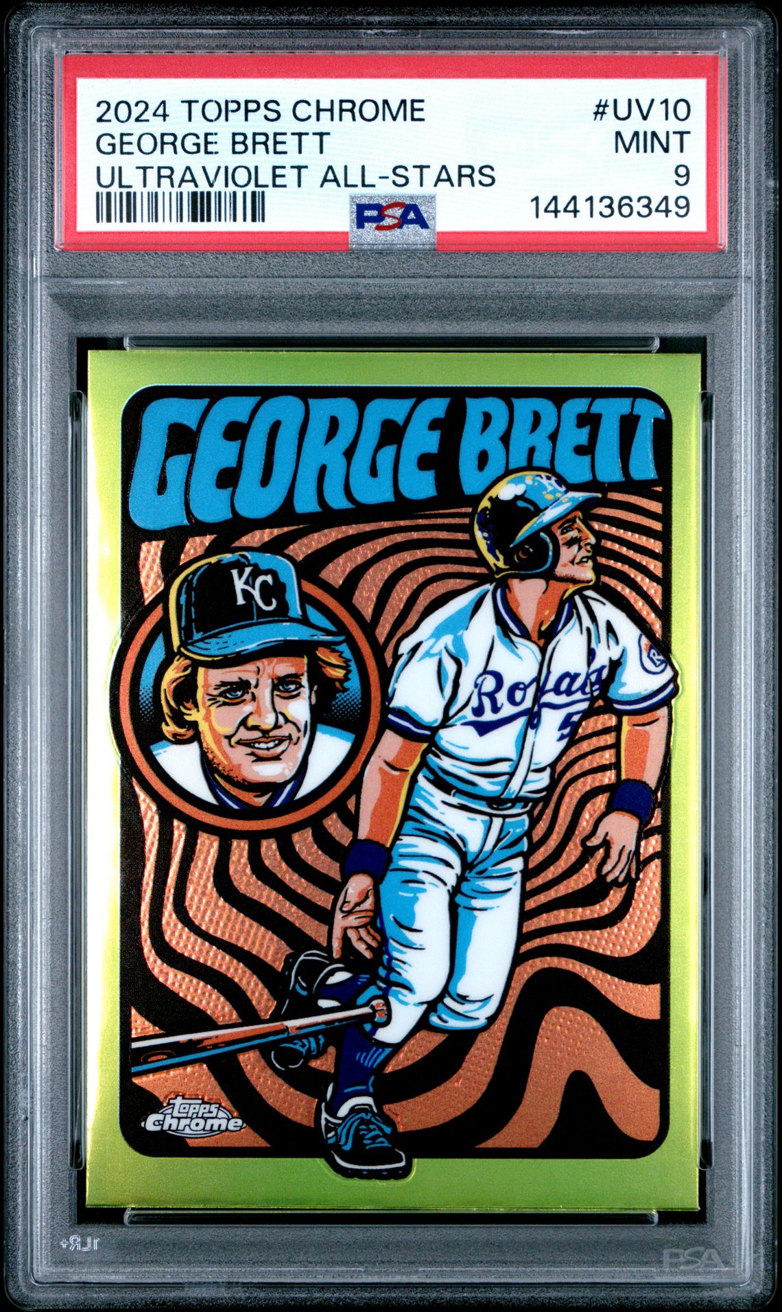 2024 Topps Chrome Ultraviolet All-Stars George Brett #Uv10 Mint 9 front