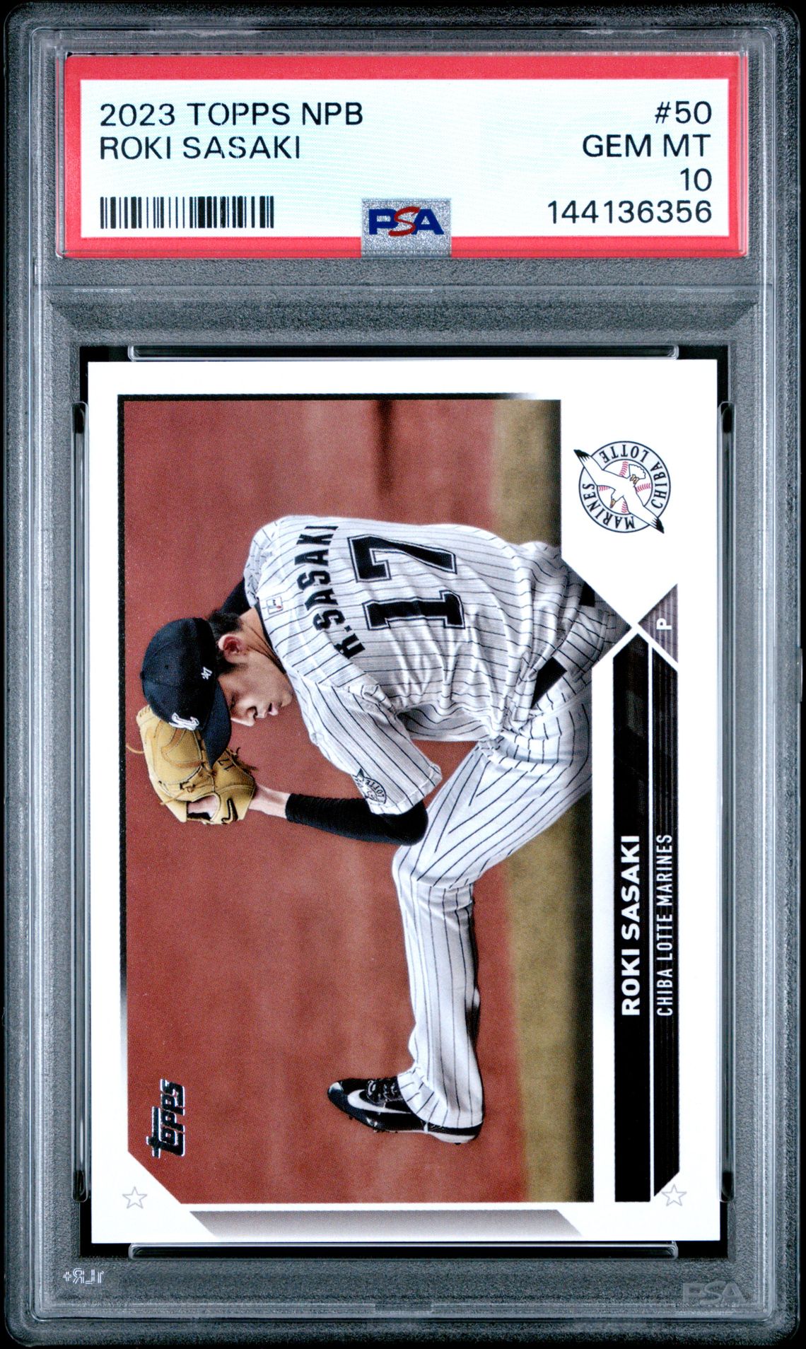 2023 Topps Npb Roki Sasaki #50 Gem Mt 10 front