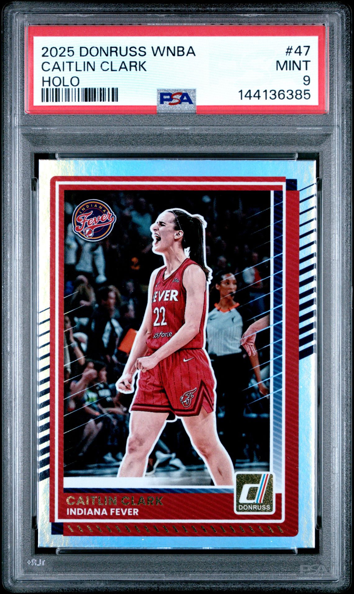 2025 Panini Donruss Wnba Caitlin Clark #47 (Holo) Mint 9 front