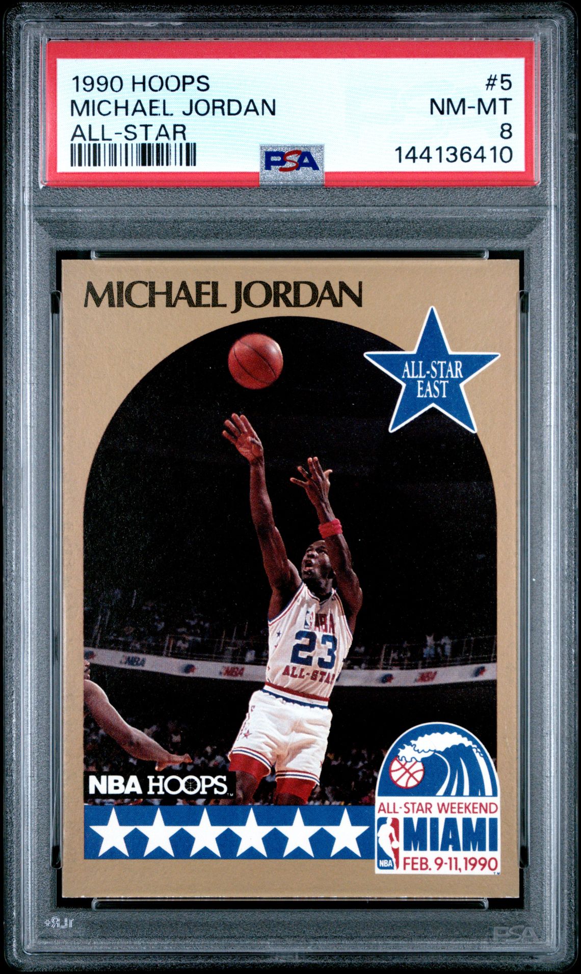 1990 Hoops Michael Jordan #5 (All-Star) Nm-Mt 8 front