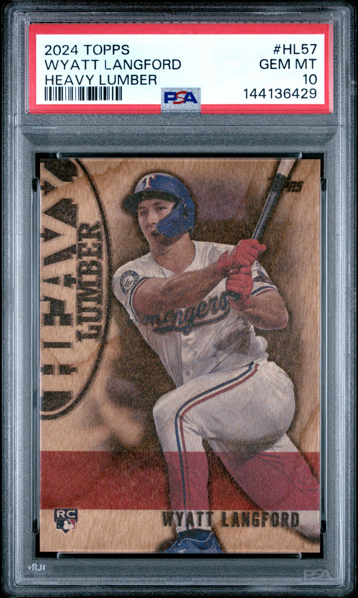 2024 Topps Heavy Lumber Wyatt Langford #Hl57 (Update) Gem Mt 10 front