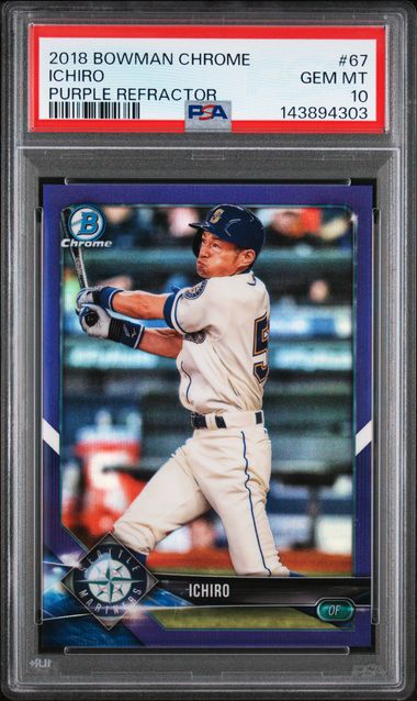 2018 Bowman BOWMAN CHROME PURPLE REFRACTOR #67 Ichiro front