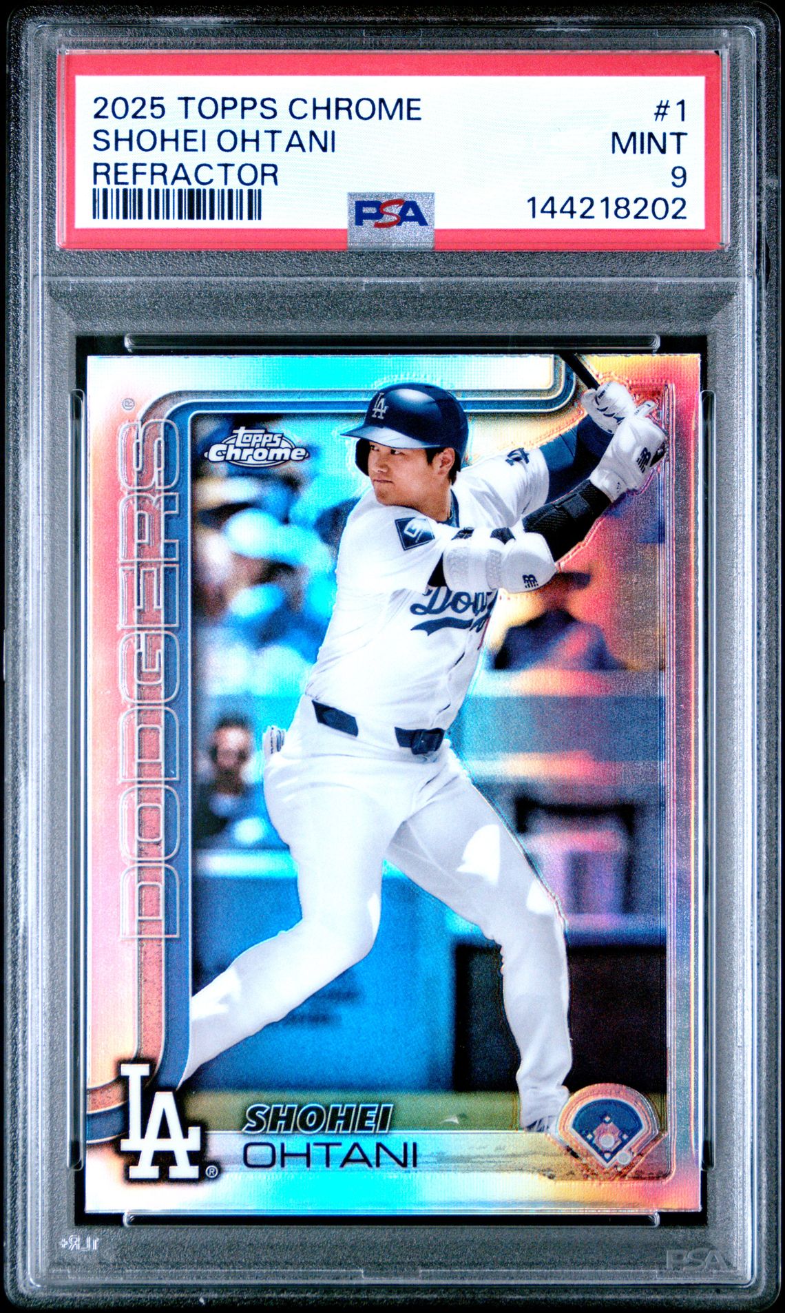 2025 Topps Chrome Shohei Ohtani #1 (Refractor) Mint 9 front