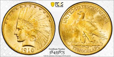 1916-S $10 MS62