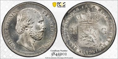 1858 2 1/2 G KM-82  Ag MS62