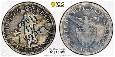 1967 $1 X-5 C/M on US Phil Peso N1