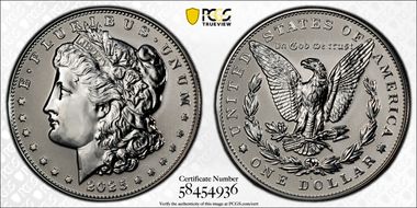 2025-S $1 Morgan Dollar Rev PR Two-Coin Reverse Proof Set First Strike PR66