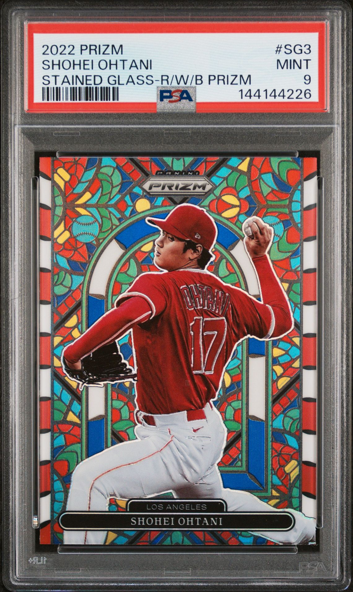 2022 Panini PANINI PRIZM STAINED GLASS STAINED GLASS-R/W/B PRIZM #SG3 Shohei Ohtani front